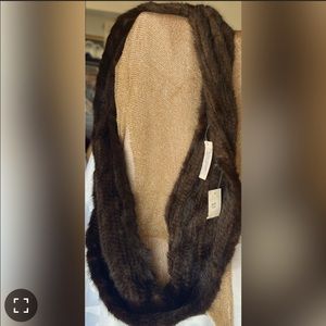 Brand New* Adrienne Landau Real Fur infinity scarf